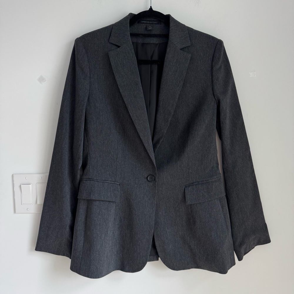 EXPRESS Design Studio One Button Blazer Grey Women's Size 10 NEW